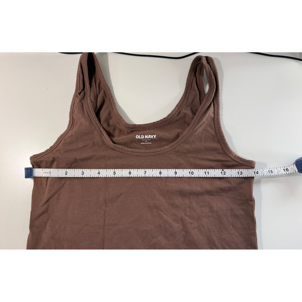 Old Navy Women's Brown Ribbed Tank Tops Size S Pack of 2 Basic Layering Neutral - Picture 5 of 6